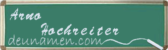 Arno Hochreiter Visitenkarte